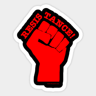 RESISTANCE (Red on Black) Sticker